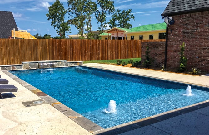 long rectangular pool